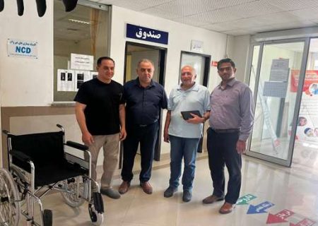 اهدای ویلچر به بیمارستان شهدای رضوانشهر