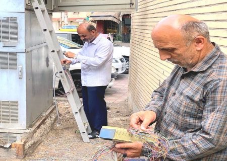 توسعه سرویس VDSL در کافوهای نوری ساغریسازان ، مرکز شهید قندی (۳) رشت