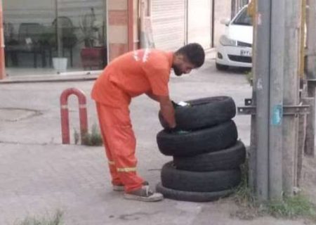 جمع‌آوری گسترده لاستیک‌های فرسوده برای مقابله با پشه آادس در شهرستان لنگرود