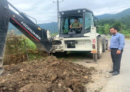 عملیات بازسازی شبکه ارتباطی روستای ورمیه در شهرستان ماسال