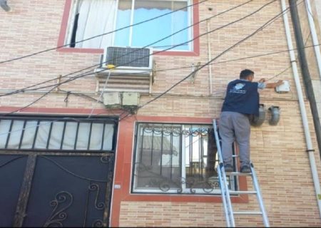 اجرای عملیات دراپ کشی فیبرنوری منازل در بلوار فردوس لنگرود